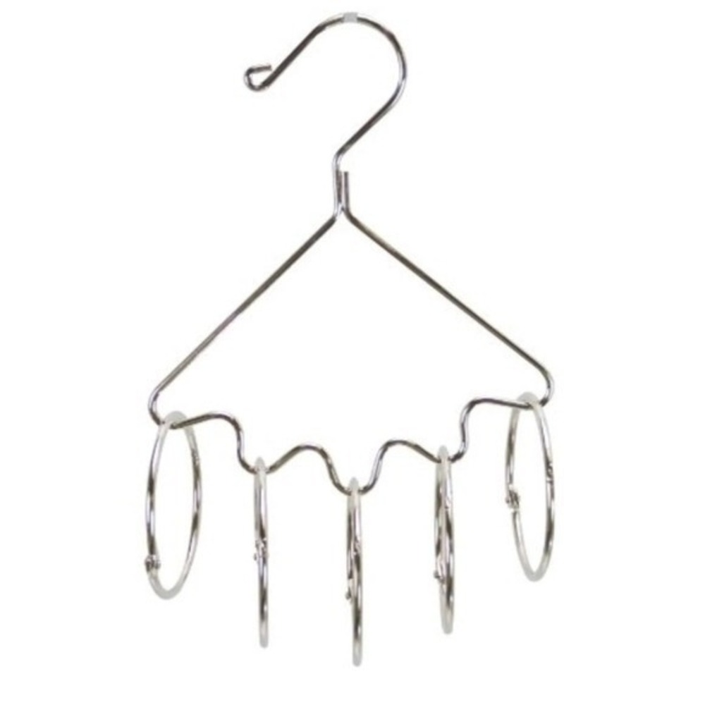 Accessory Organizer Hang Silver Open Ring Purchase Scarves Belts Ties Jewelry‎